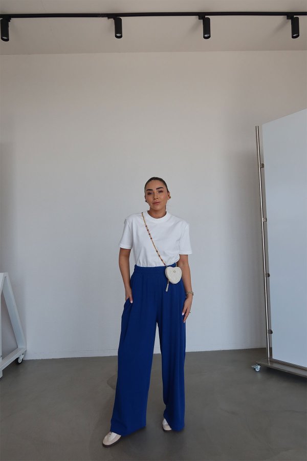 Yüksek Bel Beli Lastikli Eşofman Altı