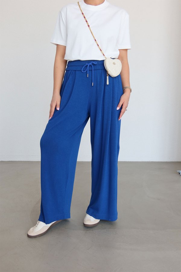 Yüksek Bel Beli Lastikli Eşofman Altı