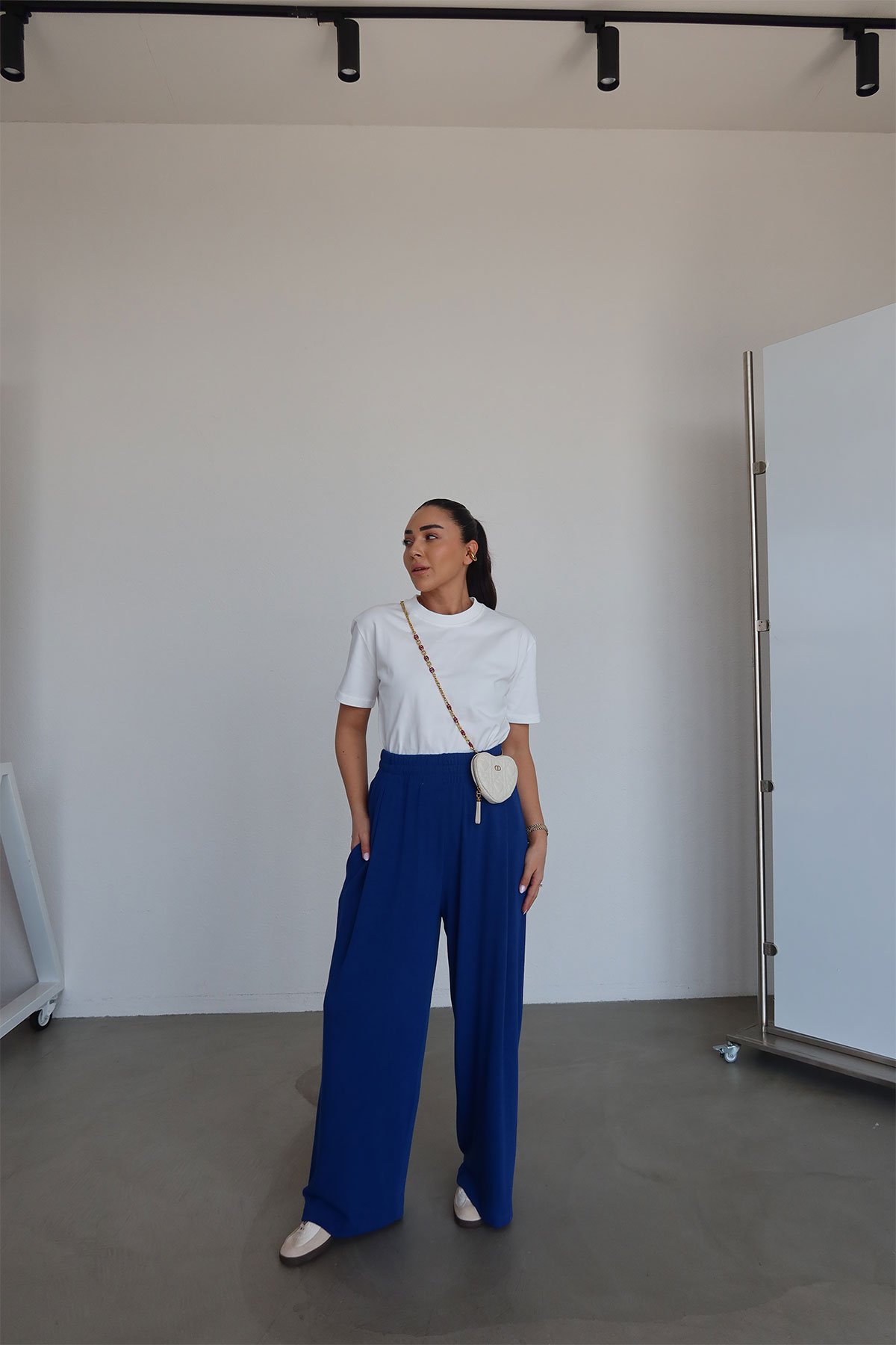 Yüksek Bel Beli Lastikli Eşofman Altı