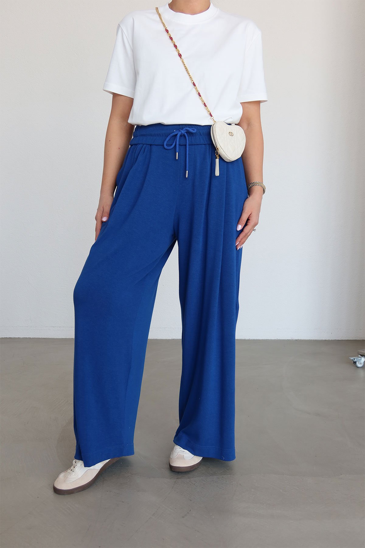 Yüksek Bel Beli Lastikli Eşofman Altı