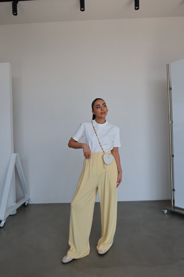 Yüksek Bel Beli Lastikli Eşofman Altı