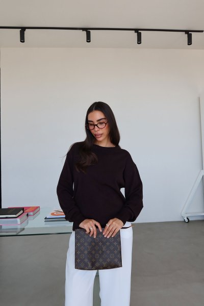 Bisiklet Yaka Yünlü Basic Triko