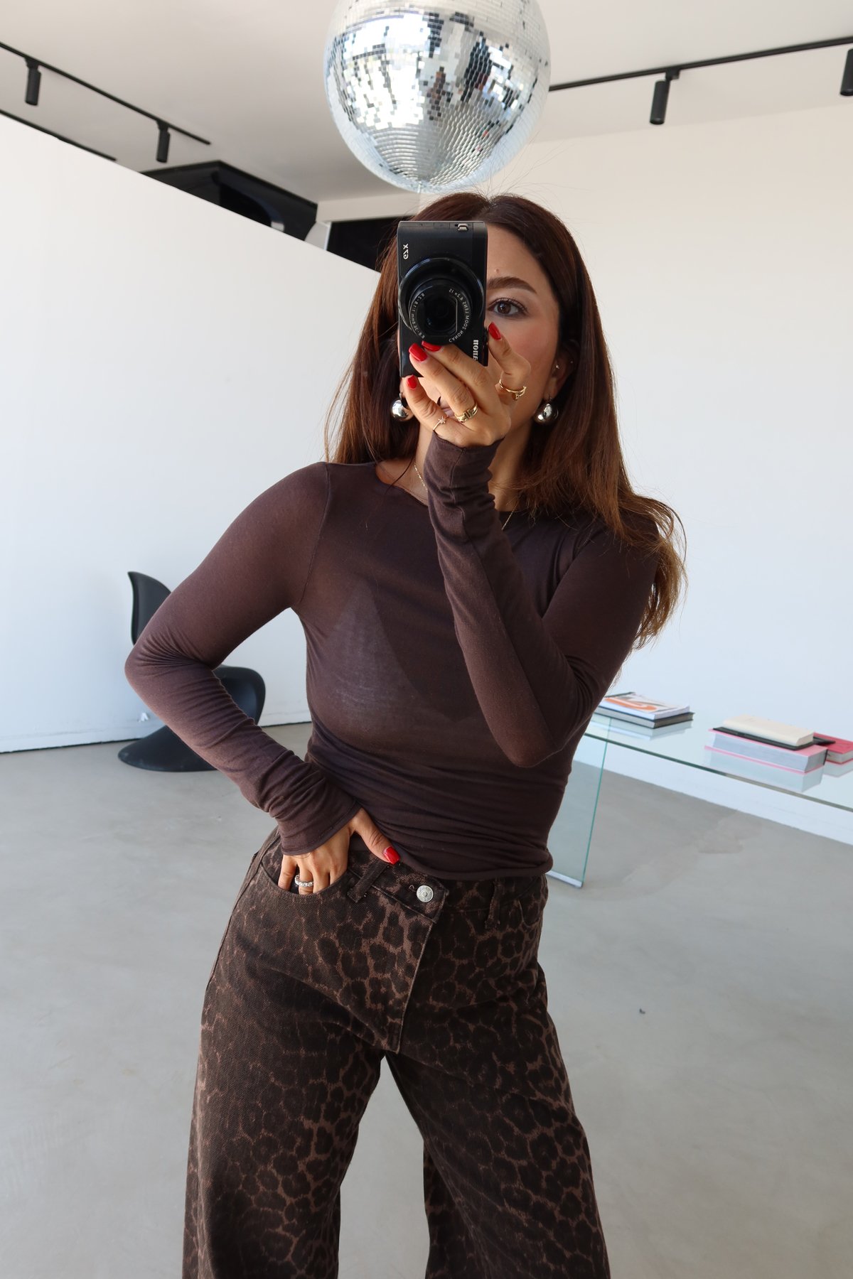 Naturel Yaka İnce Kaşmir Bluz