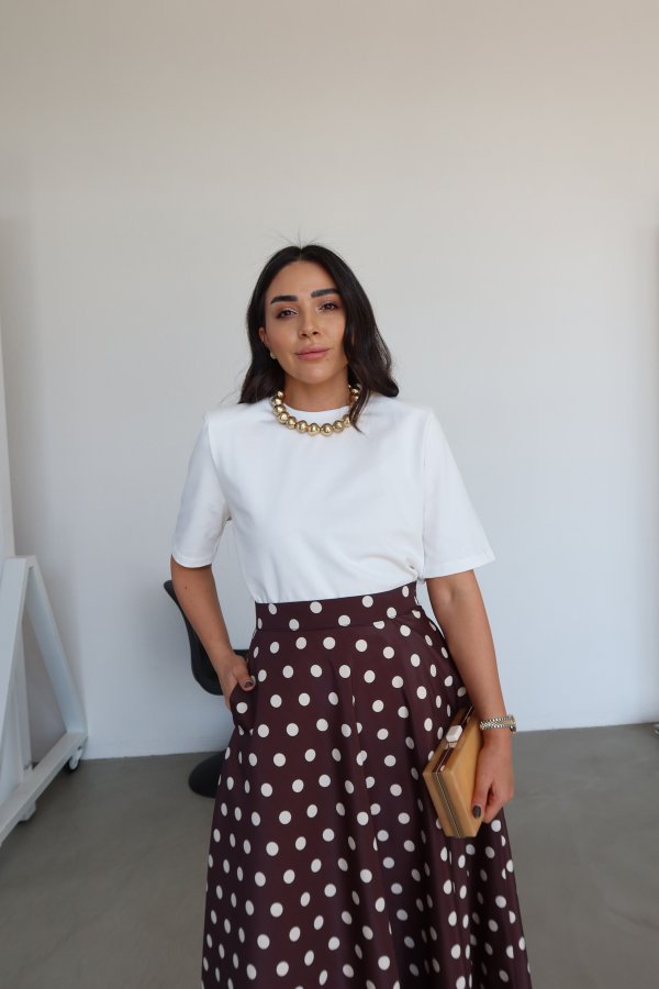 Omuzu Vatkalı Basic Tişört