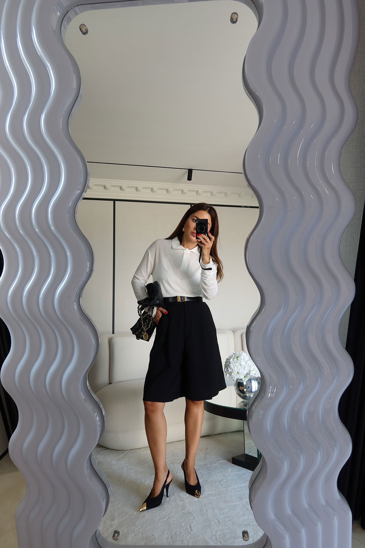 Pileli Basic Kumaş Şort