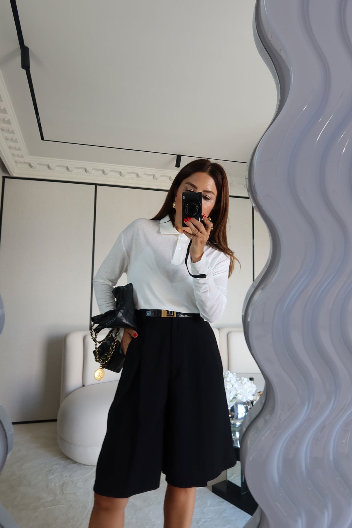 Pileli Basic Kumaş Şort