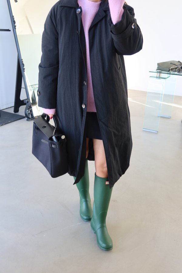 Gizli Düğmeli Uzun Mont