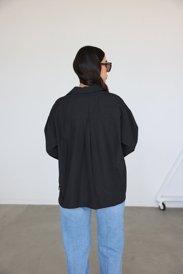 Önü Kısa Arkası Uzun Oversize Gömlek