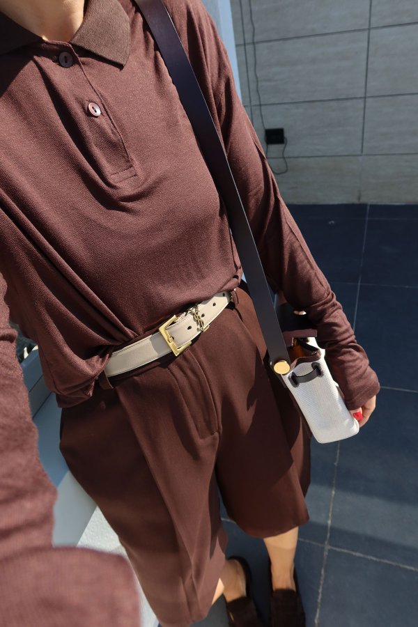 Polo Yaka Uzun Kollu Basic Bluz