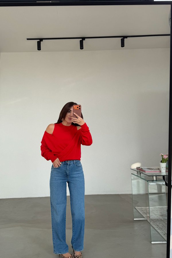 Taşlamalı Straight Fit Jean