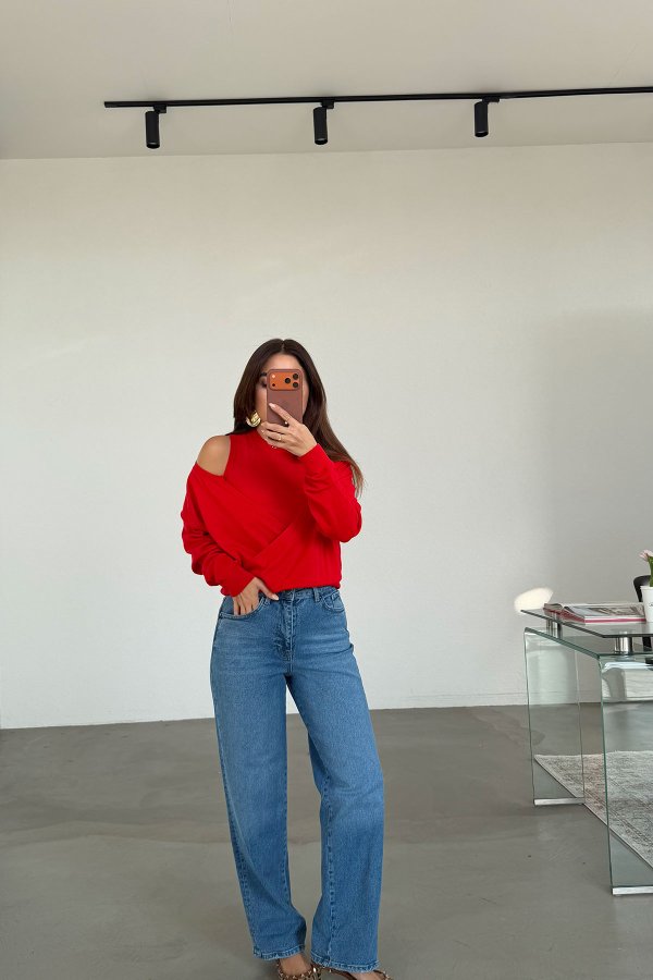 Taşlamalı Straight Fit Jean