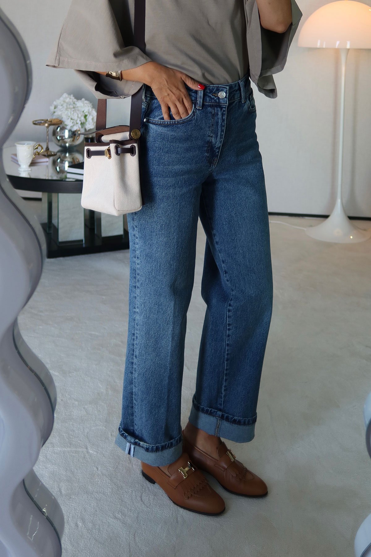 Taşlamalı Straight Fit Jean