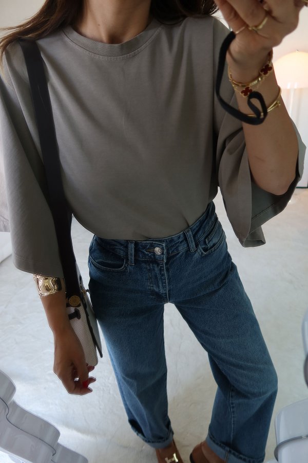 Yarasa Kol Oversize Tişört