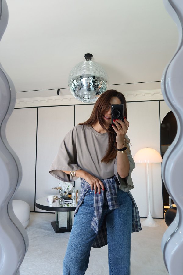 Yarasa Kol Oversize Tişört