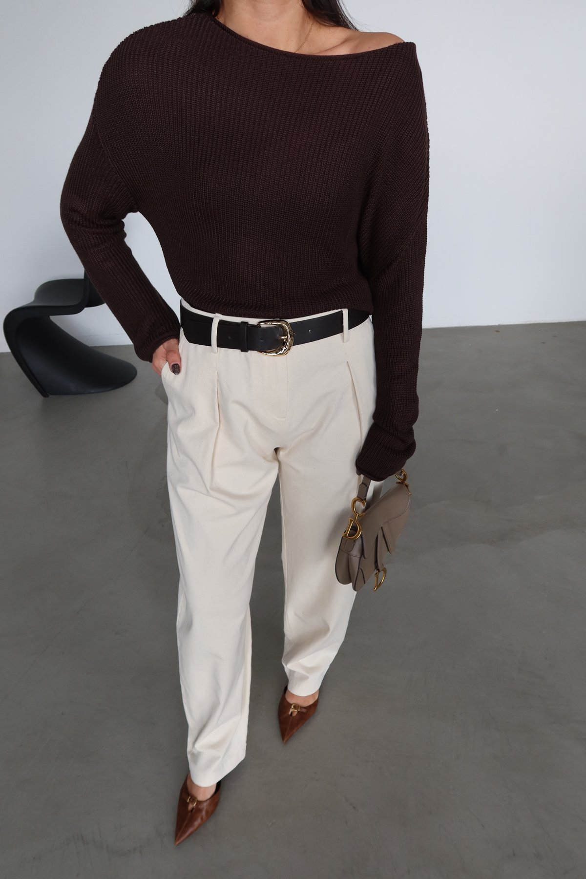 Kayık Yaka Basic Triko