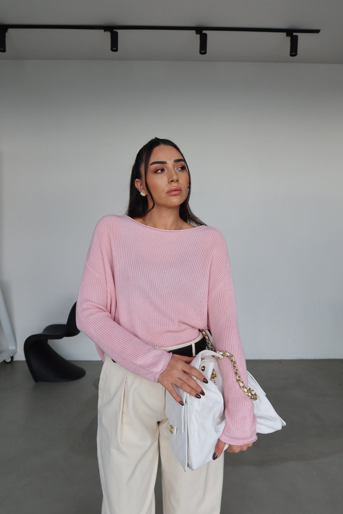 Kayık Yaka Basic Triko