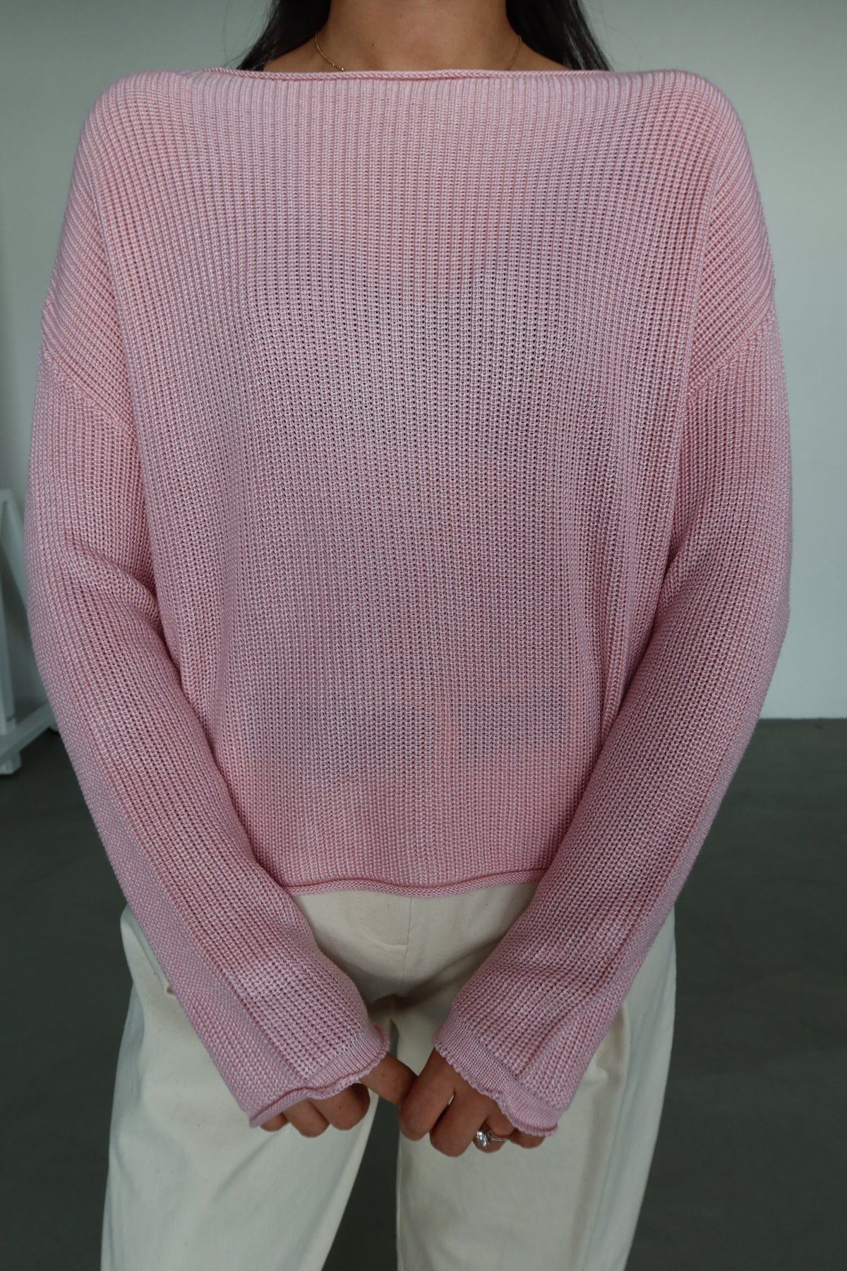 Kayık Yaka Basic Triko