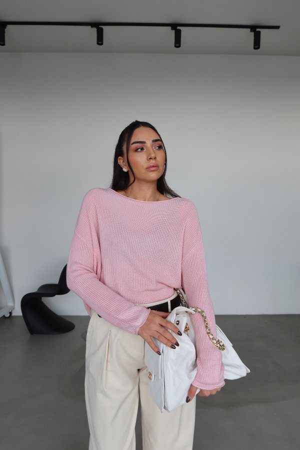 Kayık Yaka Basic Triko