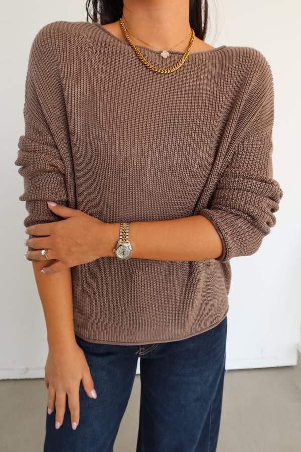 Kayık Yaka Basic Triko