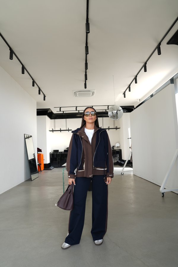 Kapişonlu Garnili Eşofman Takım