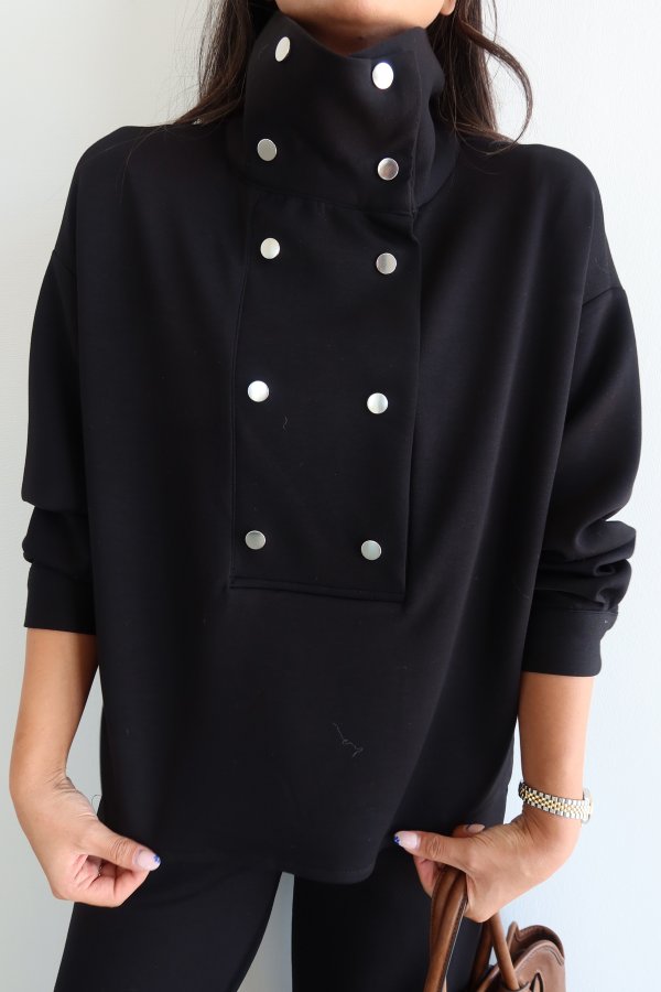 Çıtçıtlı Modal Sweat Eşofman Alt Takım
