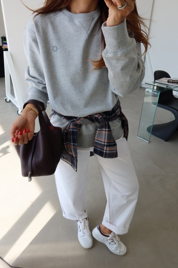 Bisiklet Yaka Oversize Basic Sweat
