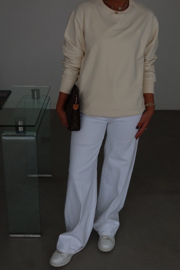 Bisiklet Yaka Oversize Basic Sweat