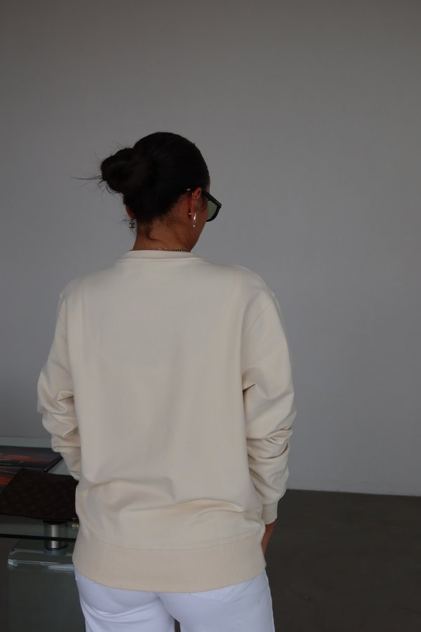 Bisiklet Yaka Oversize Basic Sweat