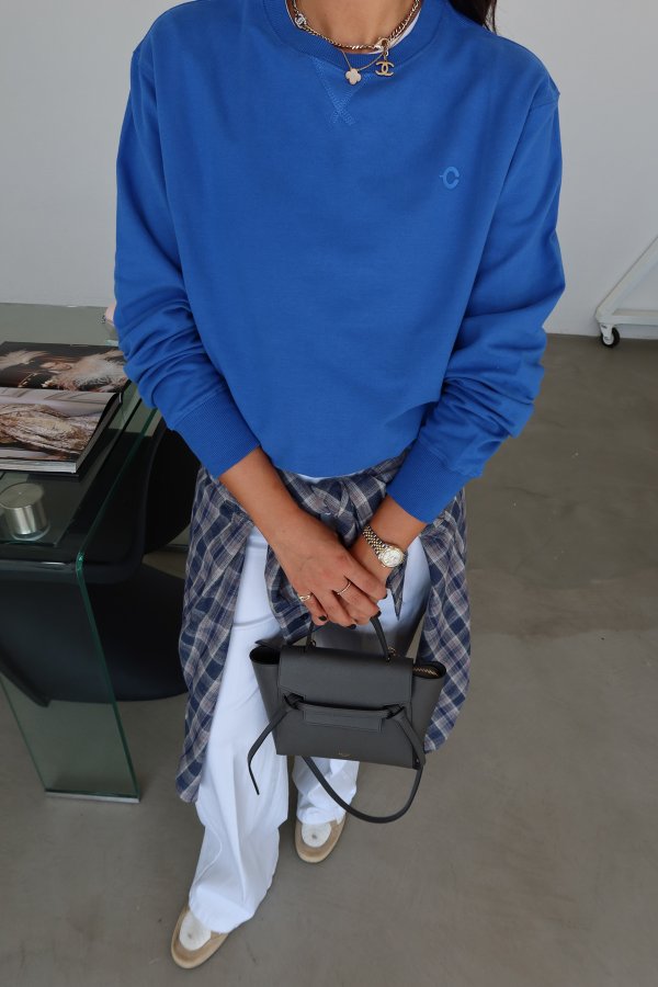 Bisiklet Yaka Oversize Basic Sweat
