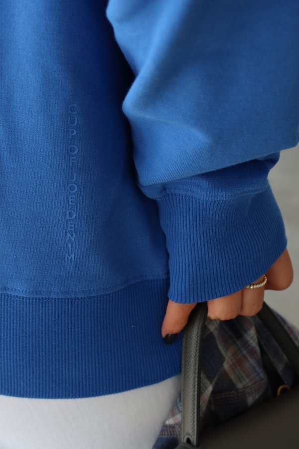 Bisiklet Yaka Oversize Basic Sweat