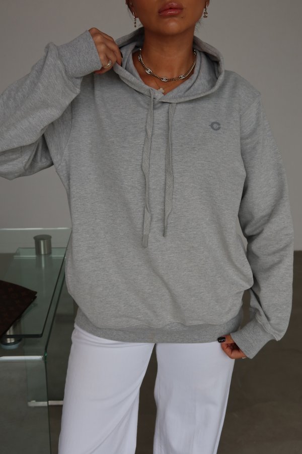 Kapüşonlu Oversize Basic Sweat