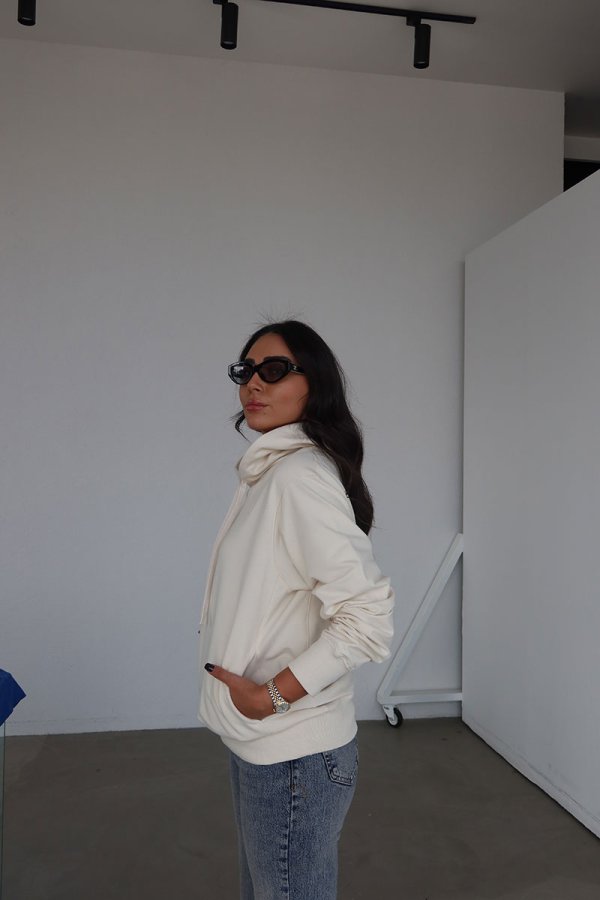 Kapüşonlu Oversize Basic Sweat
