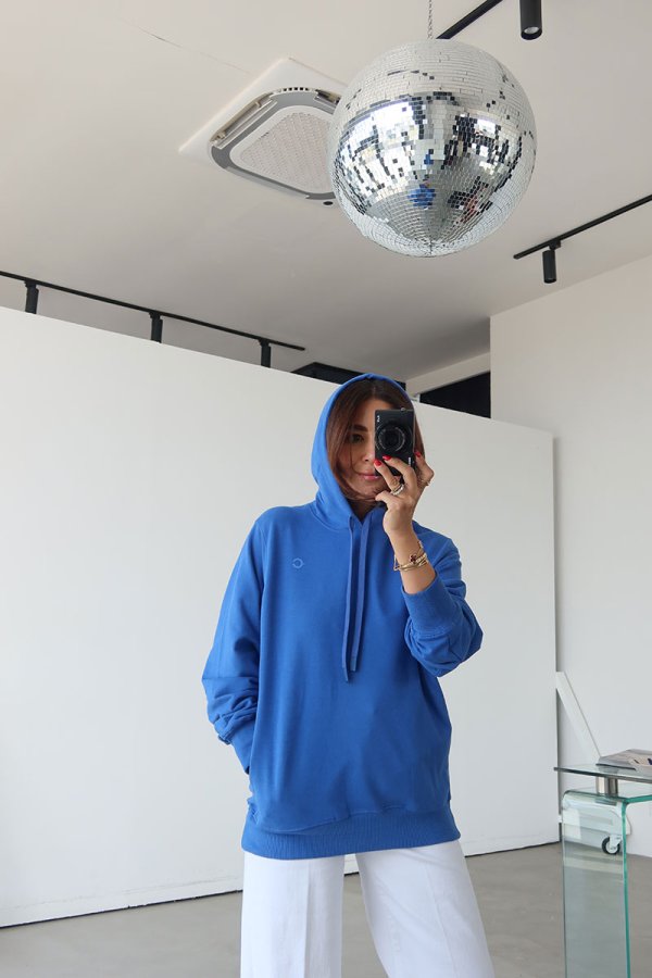 Kapüşonlu Oversize Basic Sweat