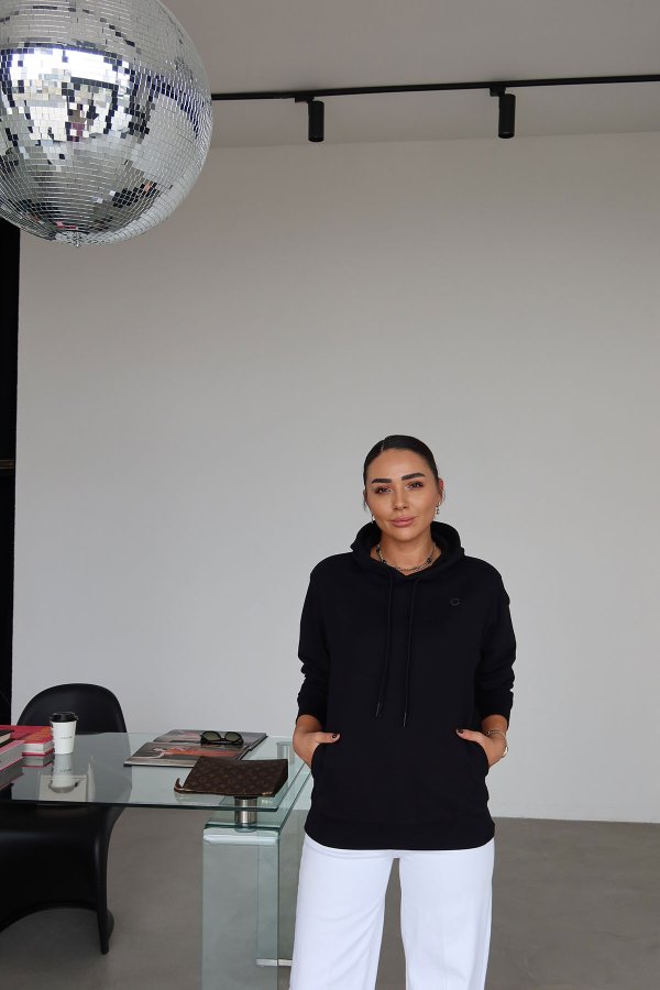 Kapüşonlu Oversize Basic Sweat