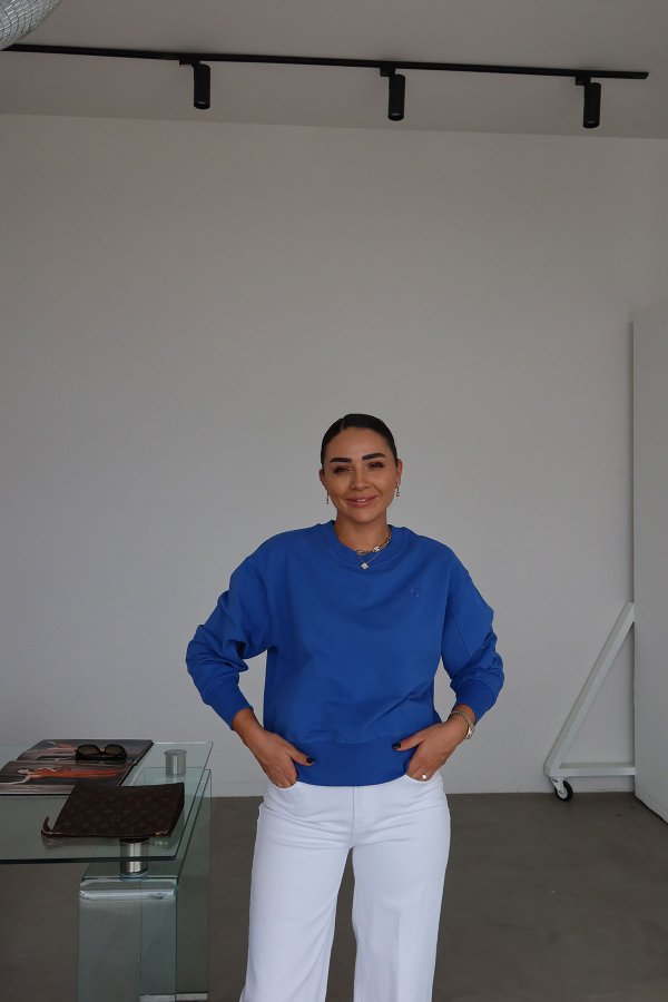 Bisiklet Yaka Basic Sweat