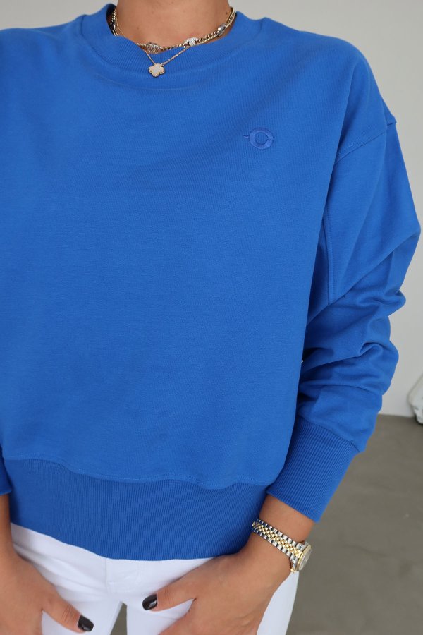 Bisiklet Yaka Basic Sweat