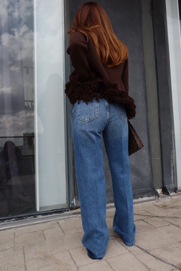 Yumuşak Dokulu Wideleg Jean