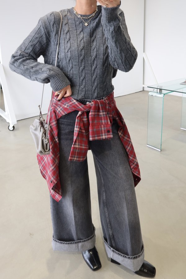 Yıkamalı Süper Wideleg Jean
