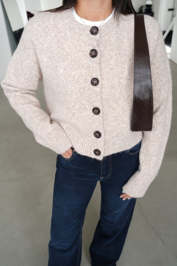 Bisiklet Yaka Yanları Yırtmaçlı Hırka