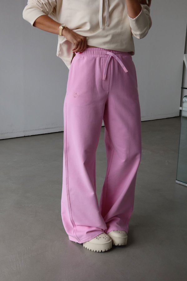 Beli Bağlamalı Geniş Paça Eşofman Alt