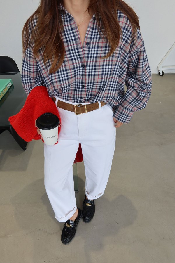 Önü Kısa Arkası Uzun Ekoseli Gömlek