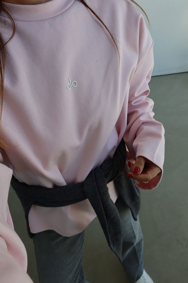 Yazı Baskılı Uzun Kollu Basic Sweat
