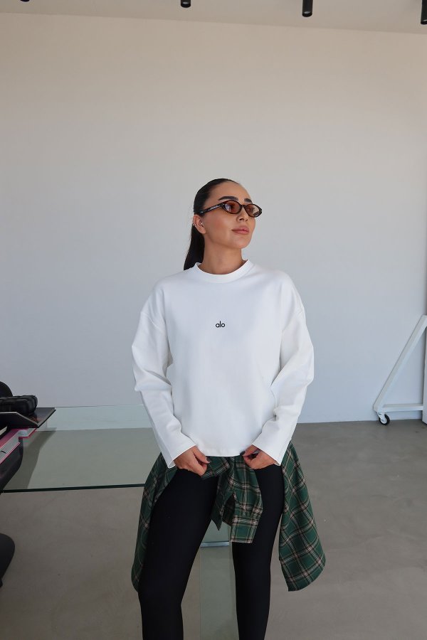 Yazı Baskılı Uzun Kollu Basic Sweat
