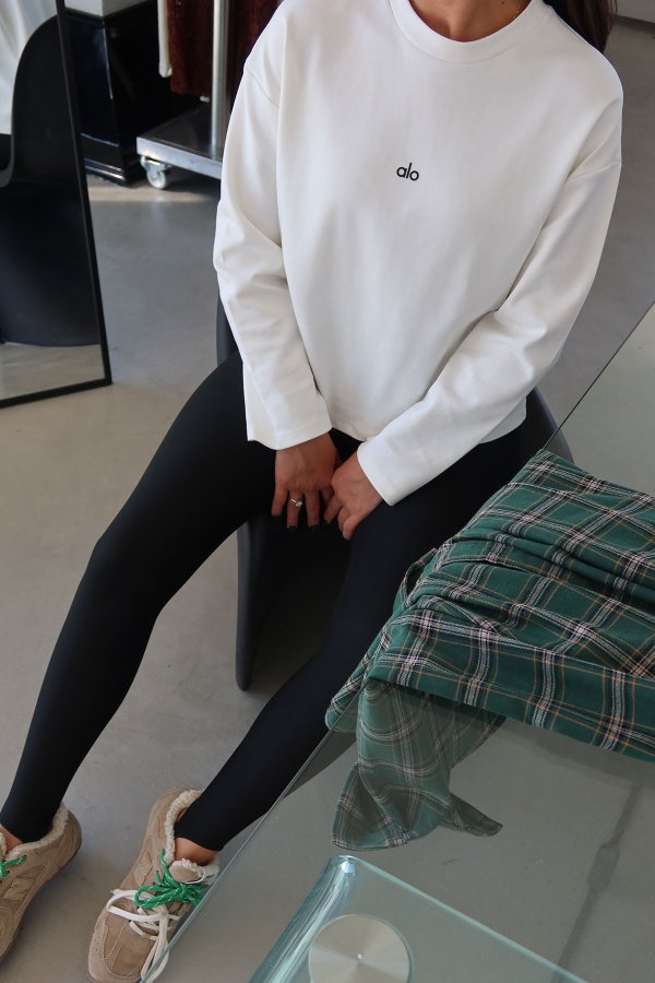 Yazı Baskılı Uzun Kollu Basic Sweat