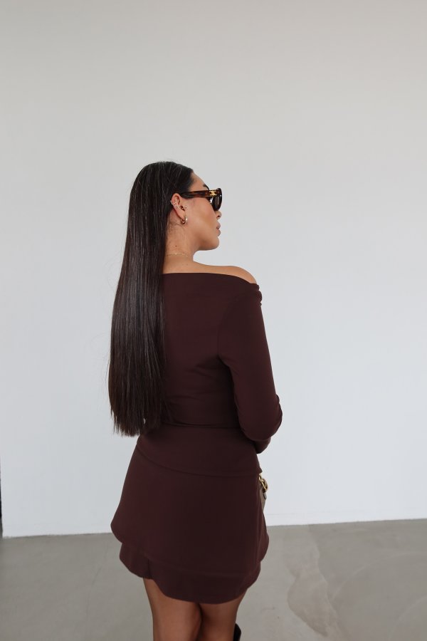 Süet Elbise Etek Takım