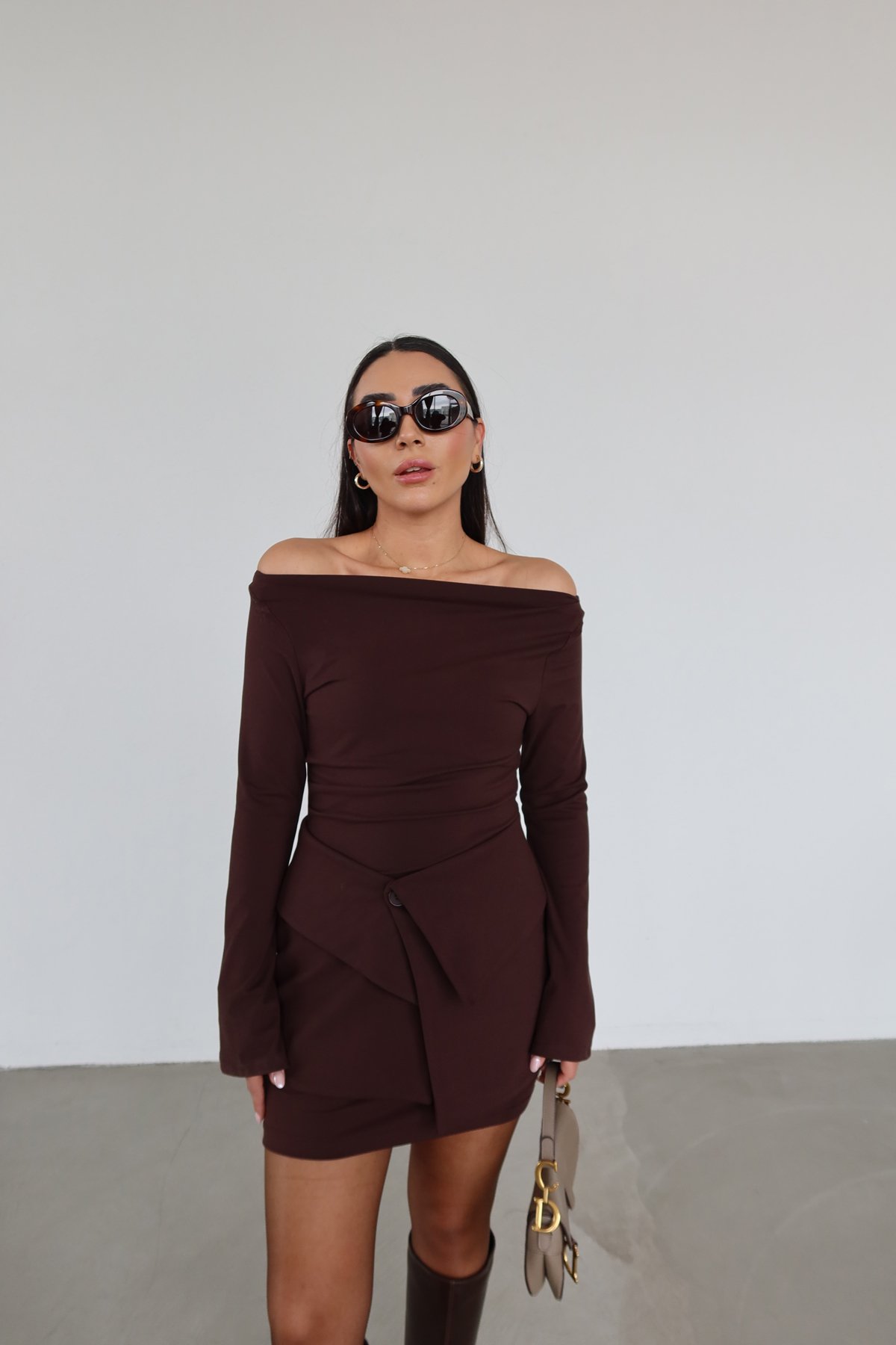 Süet Elbise Etek Takım