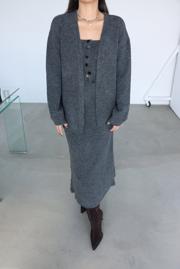 Triko Hırka Büstiyer Etek 3'Lü Takım