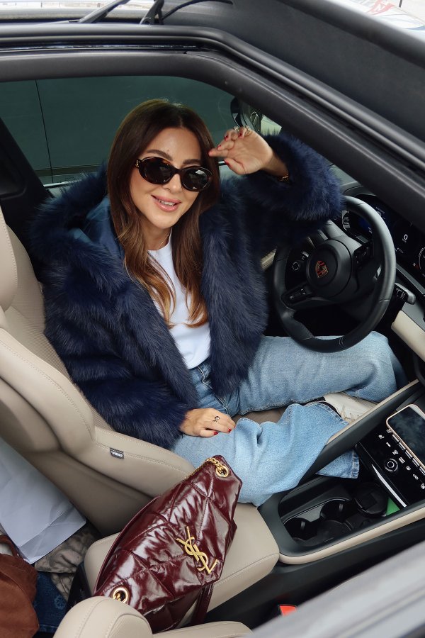 Kapüşonlu Kısa Kürk Ceket