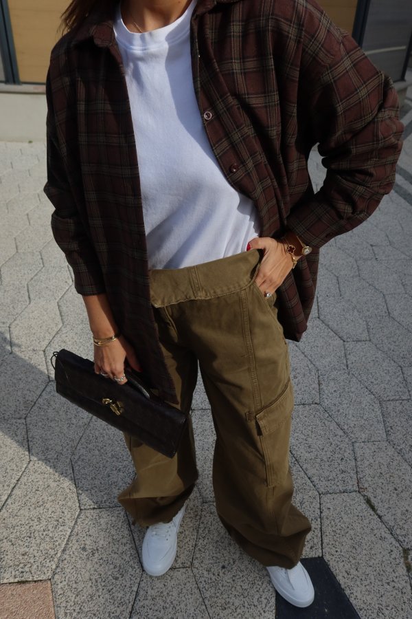 Bel Detaylı Kargo Cepli Pantolon