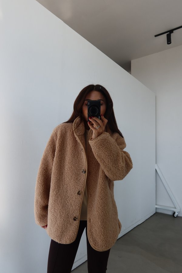 Yandan Cepli Peluş Ceket